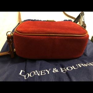 Dooney and Bourke Red Suade Crossbody NWT